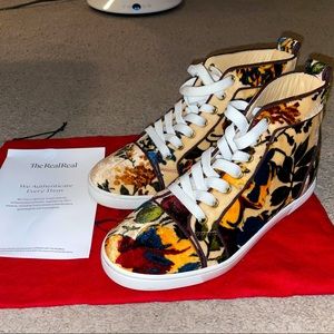 Christian Louboutin Floral Print Sneakers